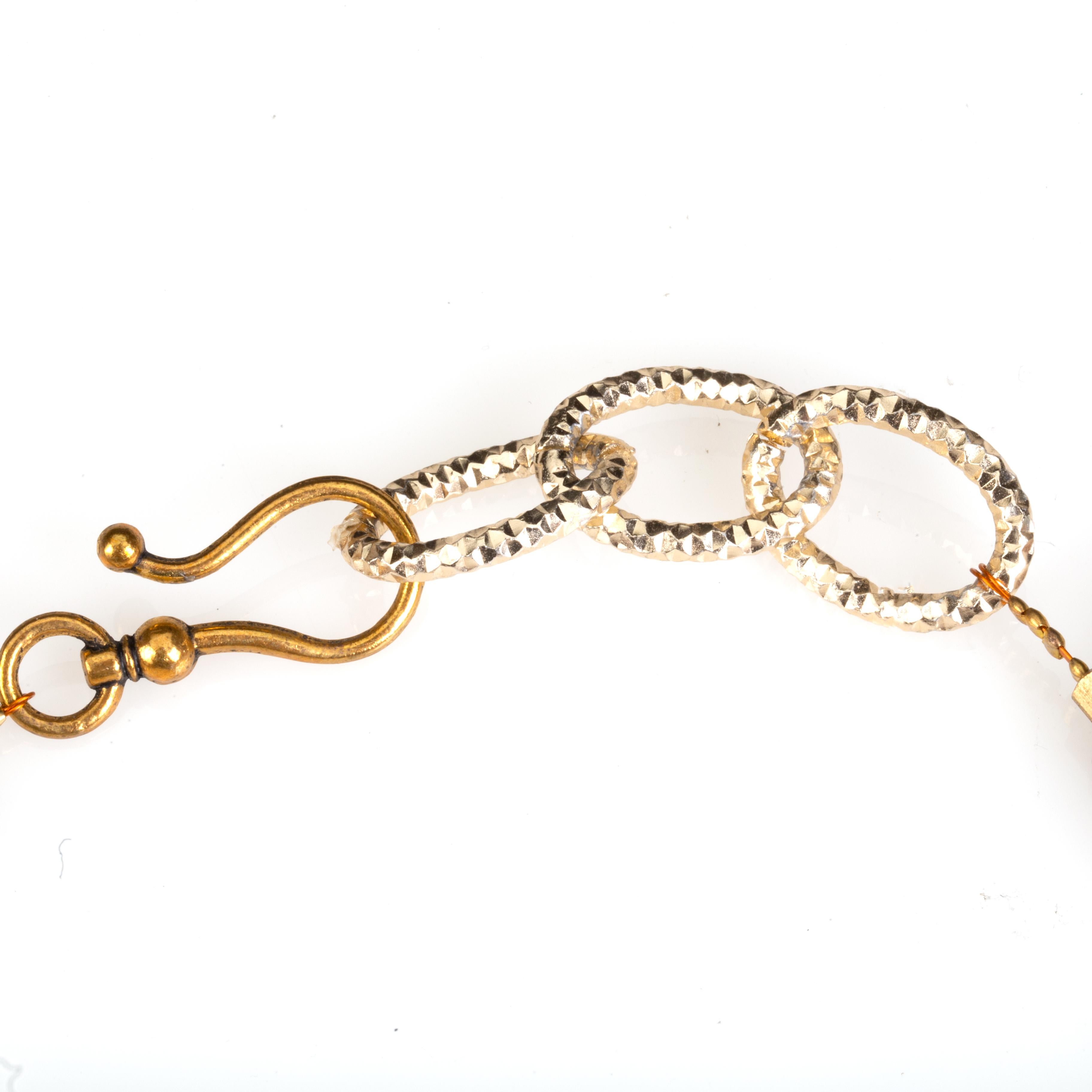 Artisan Row Stone Titanium Necklace For Sale