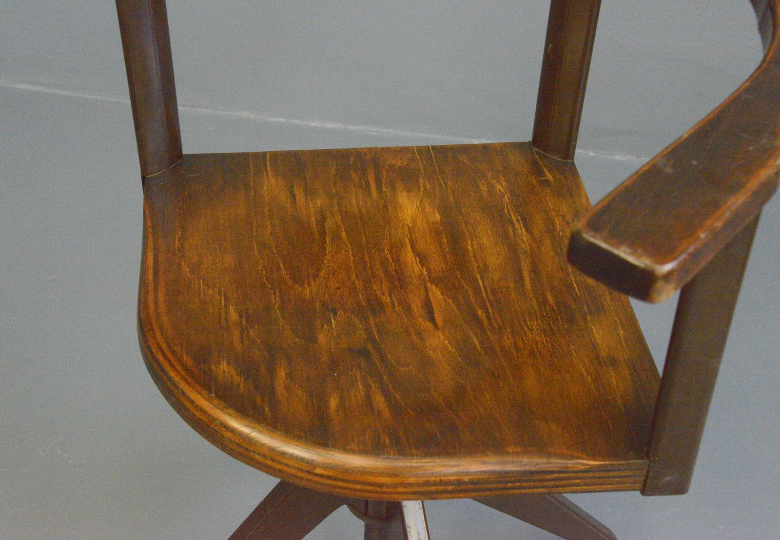 Rowac Model XVI Swivel Desk Chair Circa 1920s 3