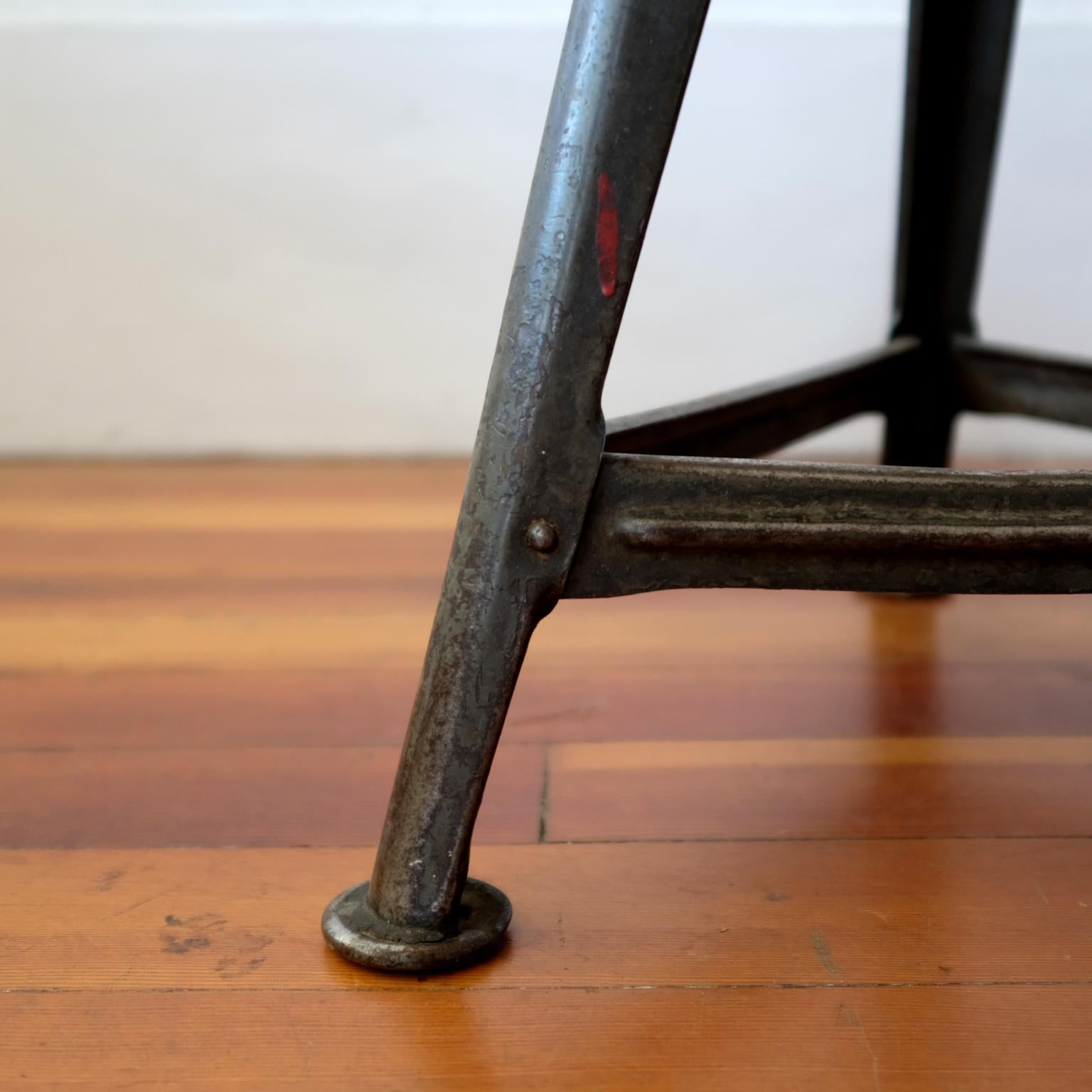 Steel Rowac Stool Designed by Robert Wagner Chemnitz Bauhaus, 1930s