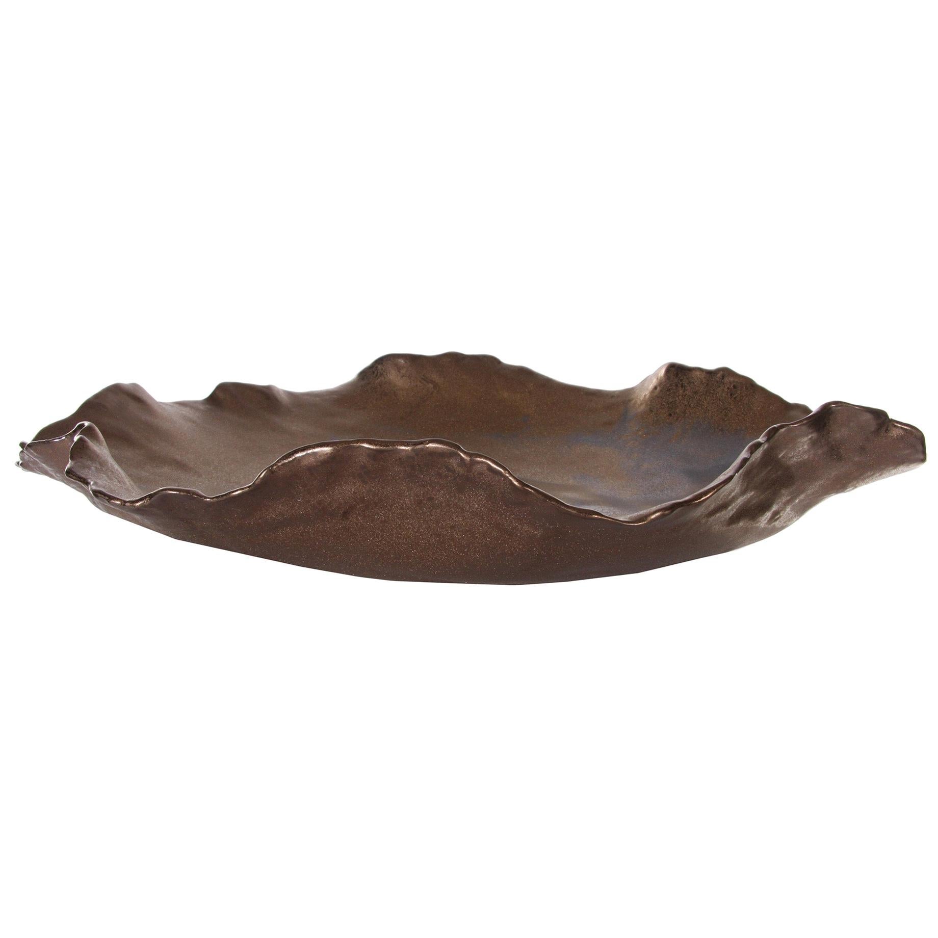 Rowan Ceramic Bowl with Copper Colored Finish by CuratedKravet