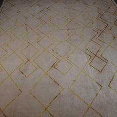 Rowan Teppich in Creme und Gold mit Diamanten