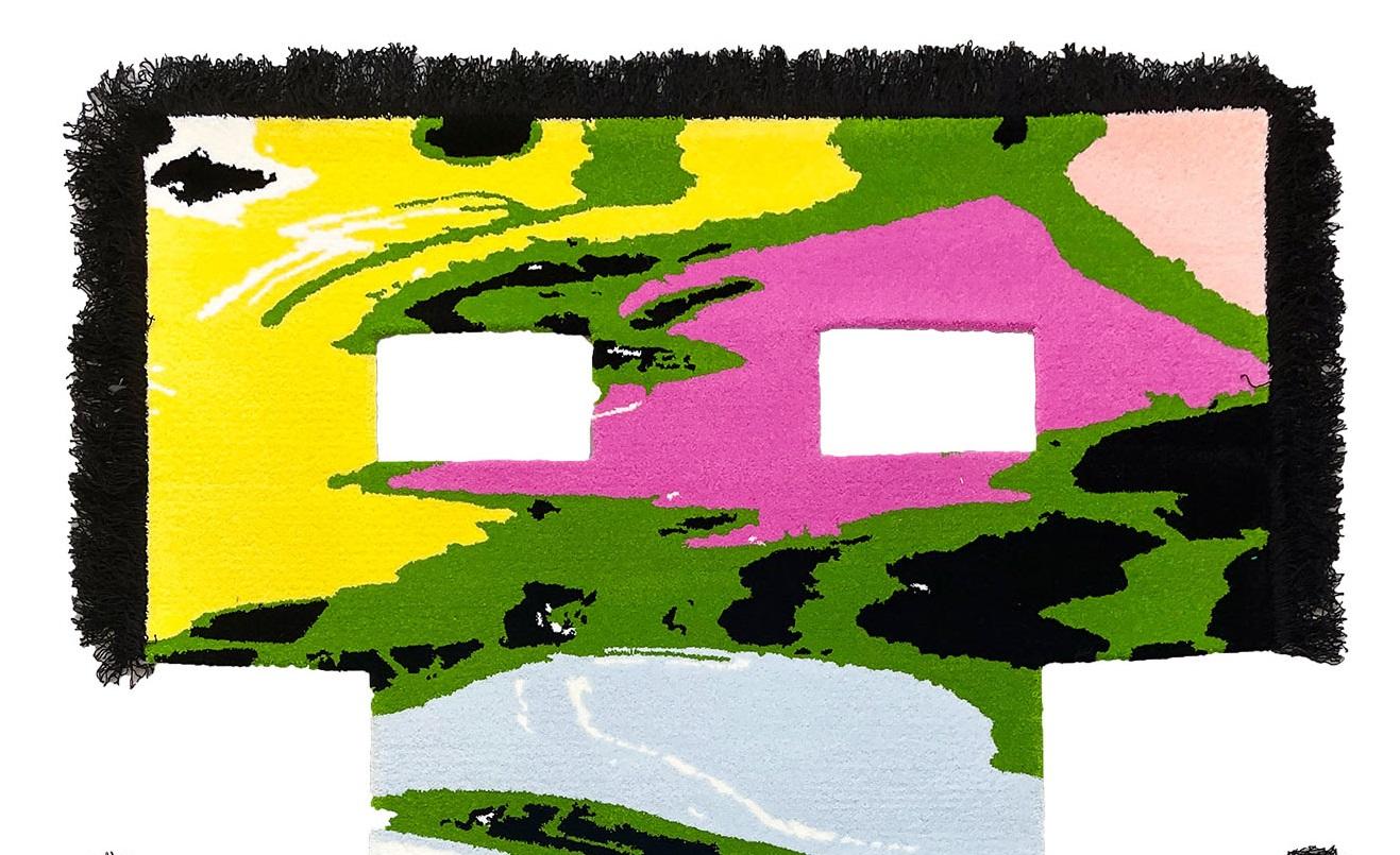 Tapis unique Rowdy Map en nylon multicolore par Okej Studio Neuf - En vente à Geneve, CH
