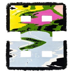 Tapis unique Rowdy Map en nylon multicolore par Okej Studio