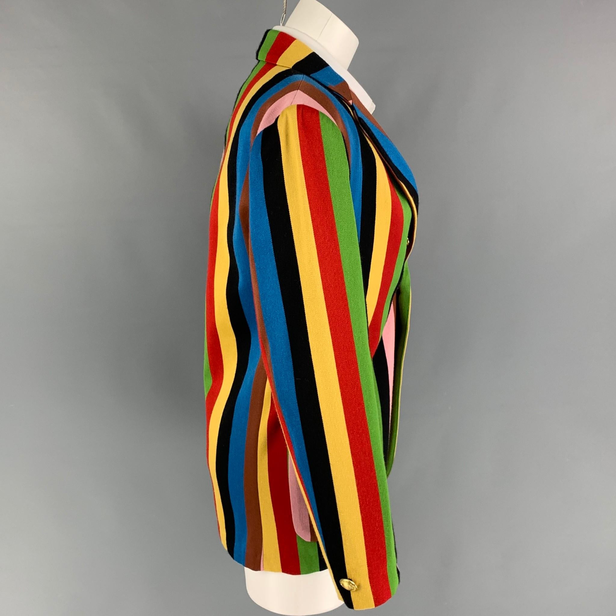 ROWING BLAZERS Size 36 MultiColor Stripe Wool Cotton Sport Coat at