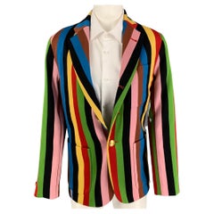 ROWING BLAZERS Size 36 Multi-Color Stripe Wool Cotton Sport Coat
