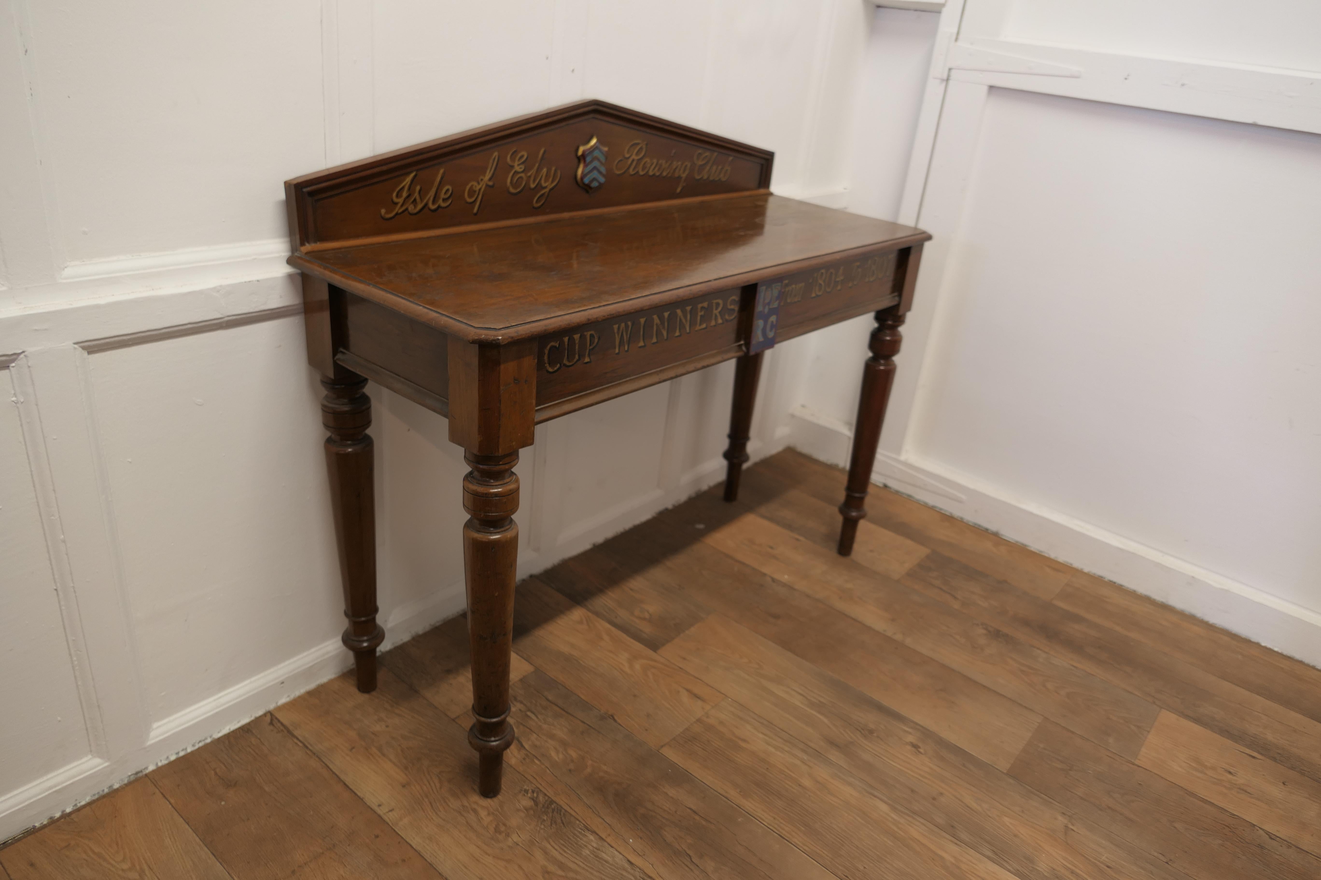 19th Century Rowing Club Trophy Table  A Victorian Side Table painted in the 20th Century   For Sale