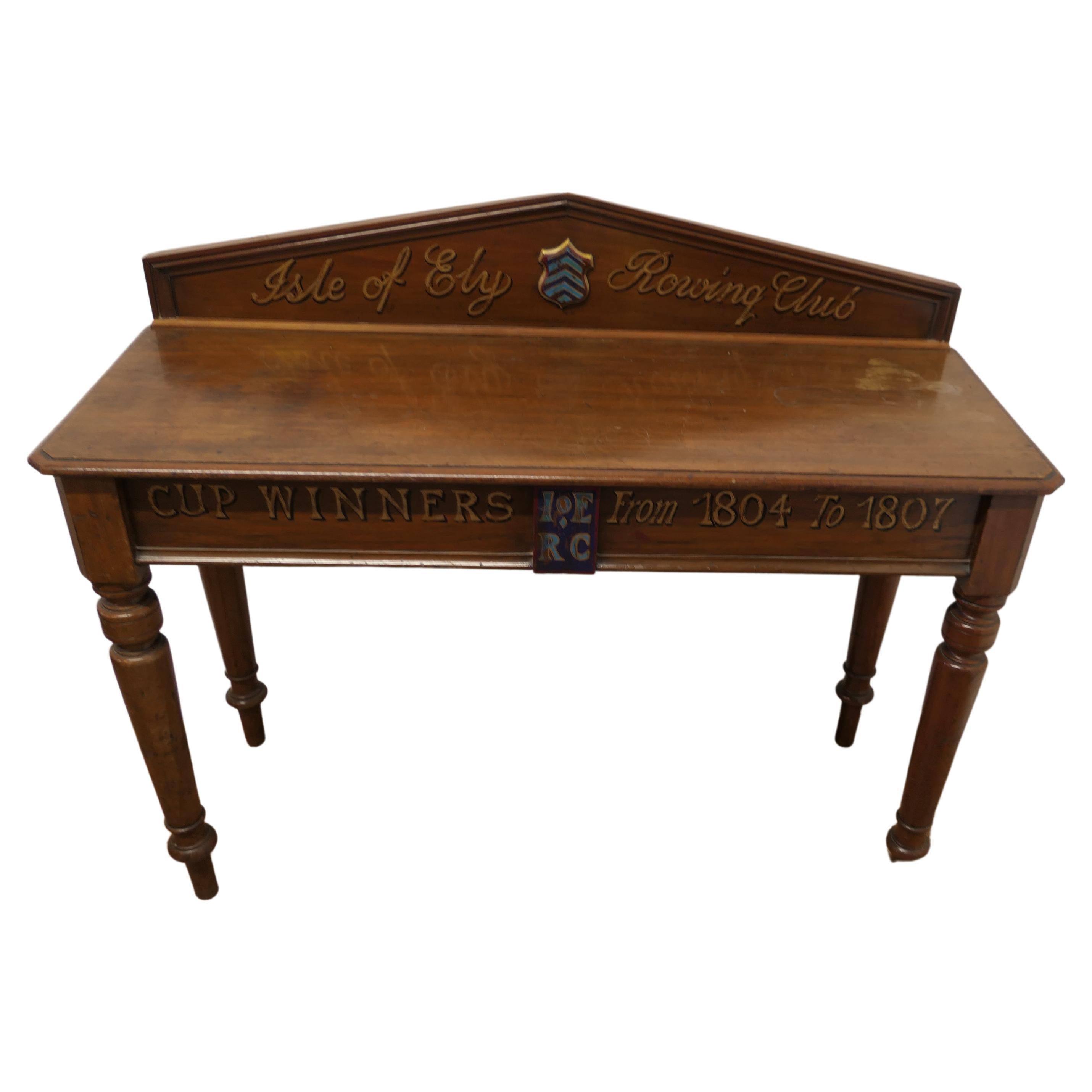 Rowing Club Trophy Table  A Victorian Side Table painted in the 20th Century   For Sale