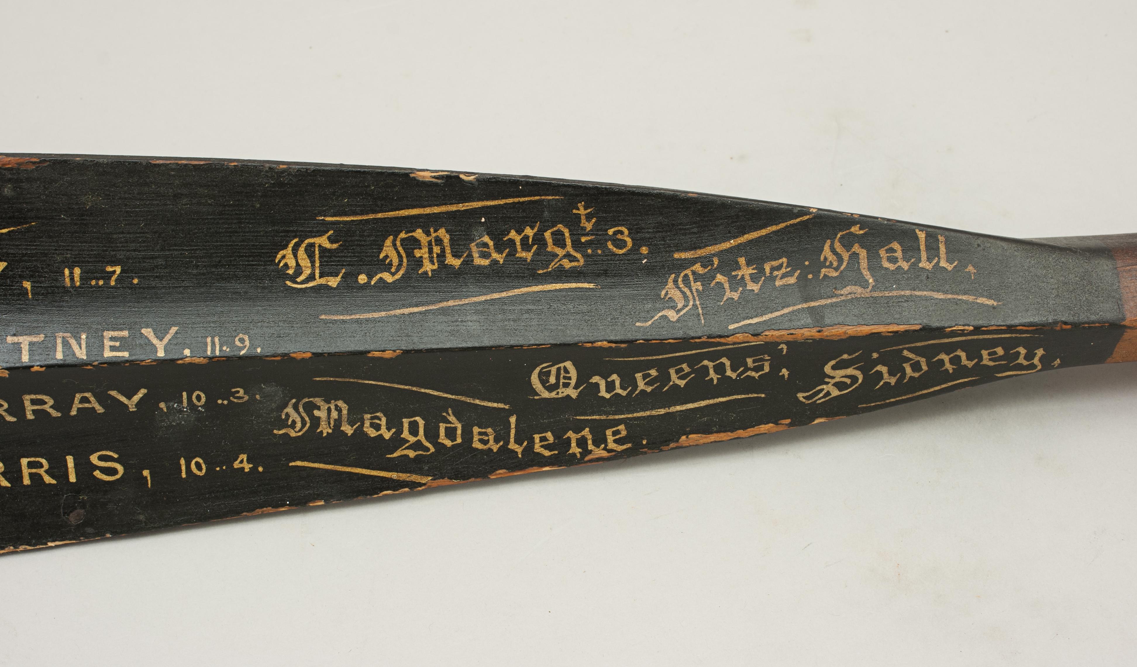 Rowing Oar Trophy Blade, 1st Trinity Lent Boat 1894. Cambridge University 2