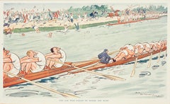 Rowing Print, The Cox Who Failed To Notice The Bump, H M Bateman