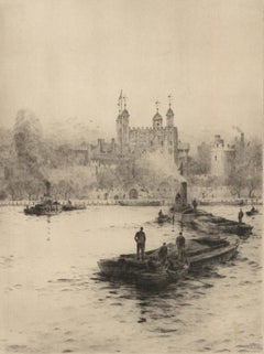 Rowland Langmaid RA (1897-1956) - Etching, The Tower of London