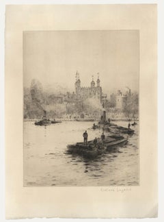 Rowland Langmaid RA (1897-1956) - Etching, The Tower of London