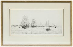 Rowland Langmaid RA (1897-1956) - Framed Etching, Fantome & Valhalla off Cowes