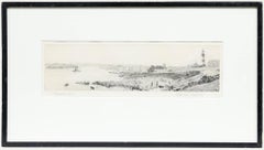 Rowland Langmaid RA (1897-1956) - Aguafuerte enmarcado, Azada de Plymouth