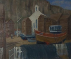 Rowland Suddaby (1912-1972) Mid 20thC Oil, Boats at The Stade