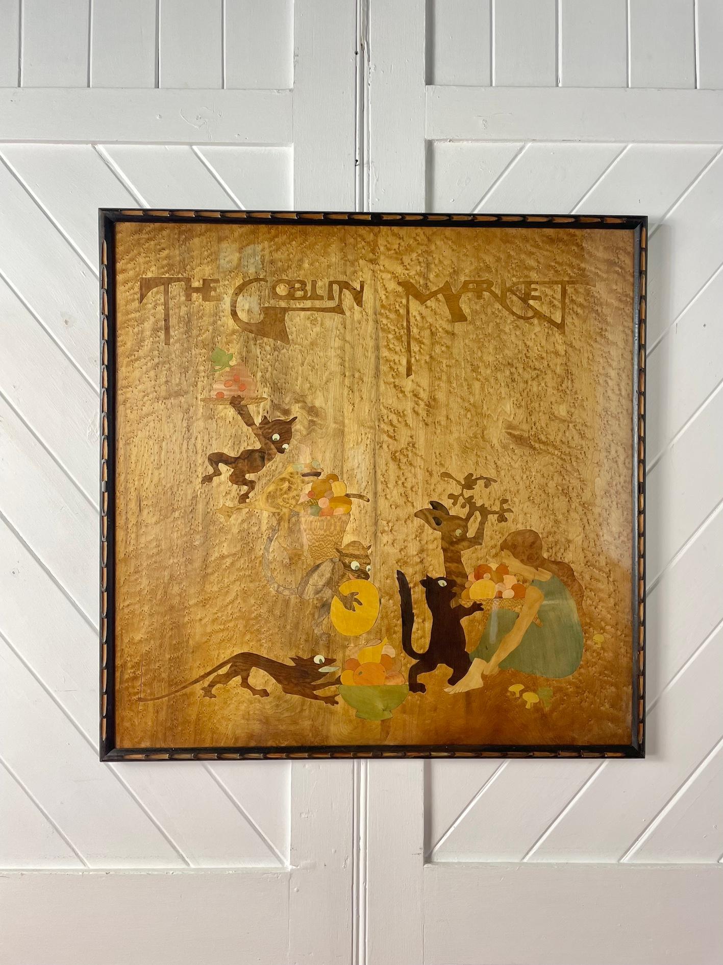 Inglese Pannello in legno intarsiato della Rowley Gallery 