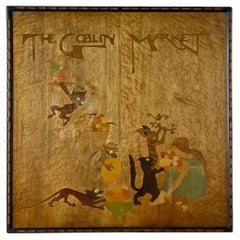 Rowley Gallery Framed Inlay Wood Panel "The Goblin Market" By W.A. Chase