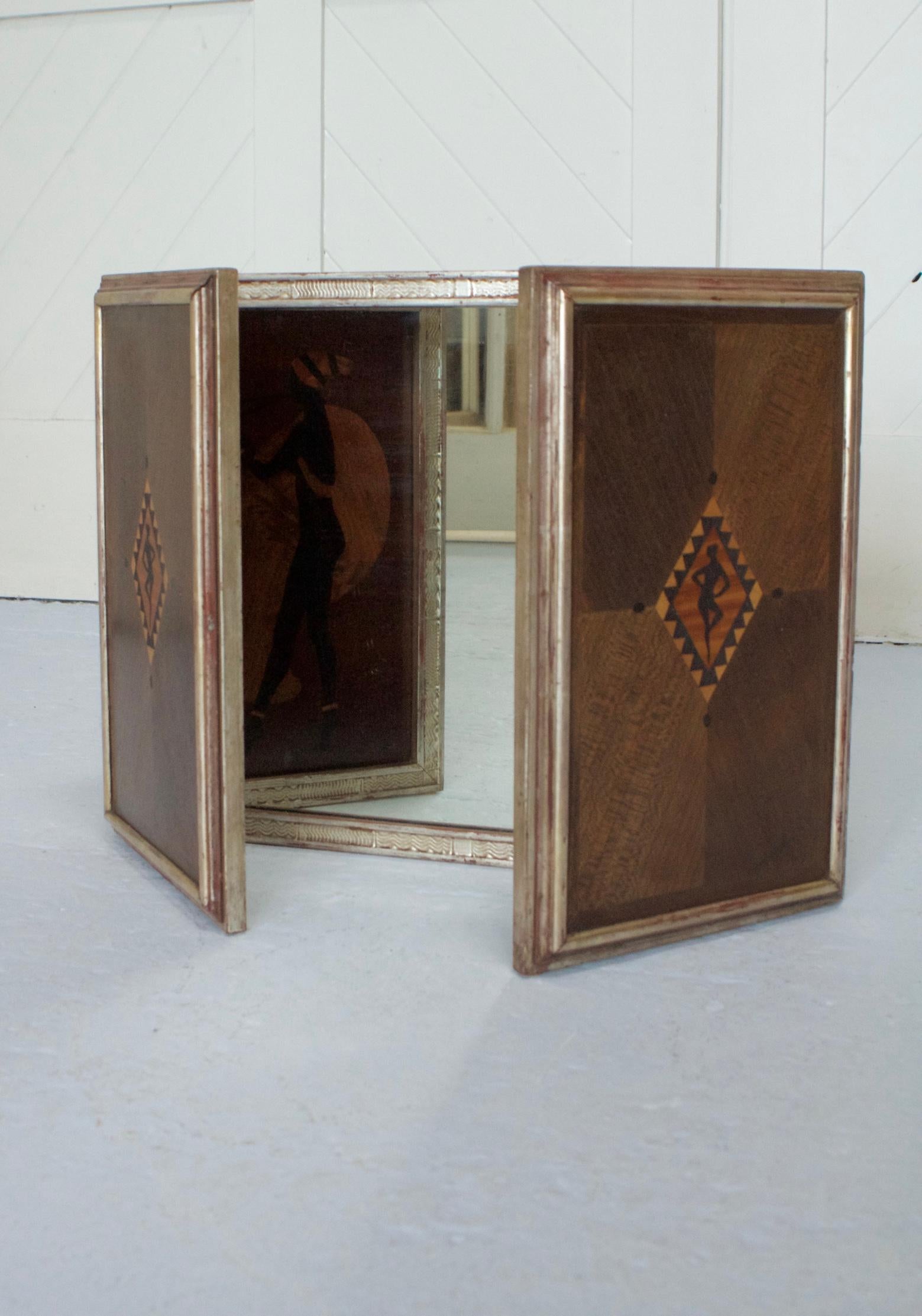 Anglais Triptyque miroir encadré Rowley Gallery en vente
