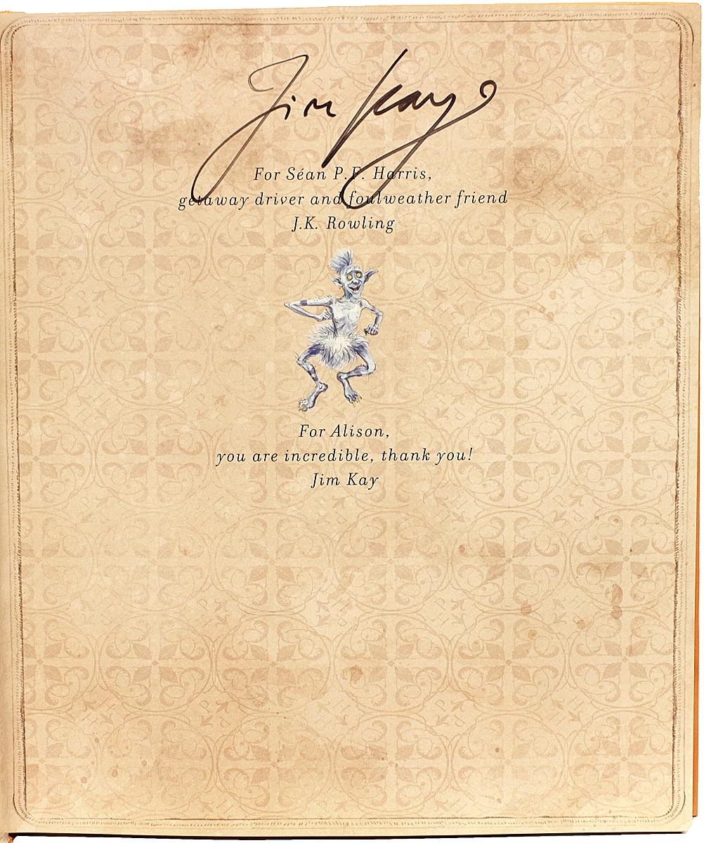 Rowling. Harry Potter & the Chamber of Secrets. 1st Ed with a Drawing by Jim Kay In Excellent Condition In Hillsborough, NJ