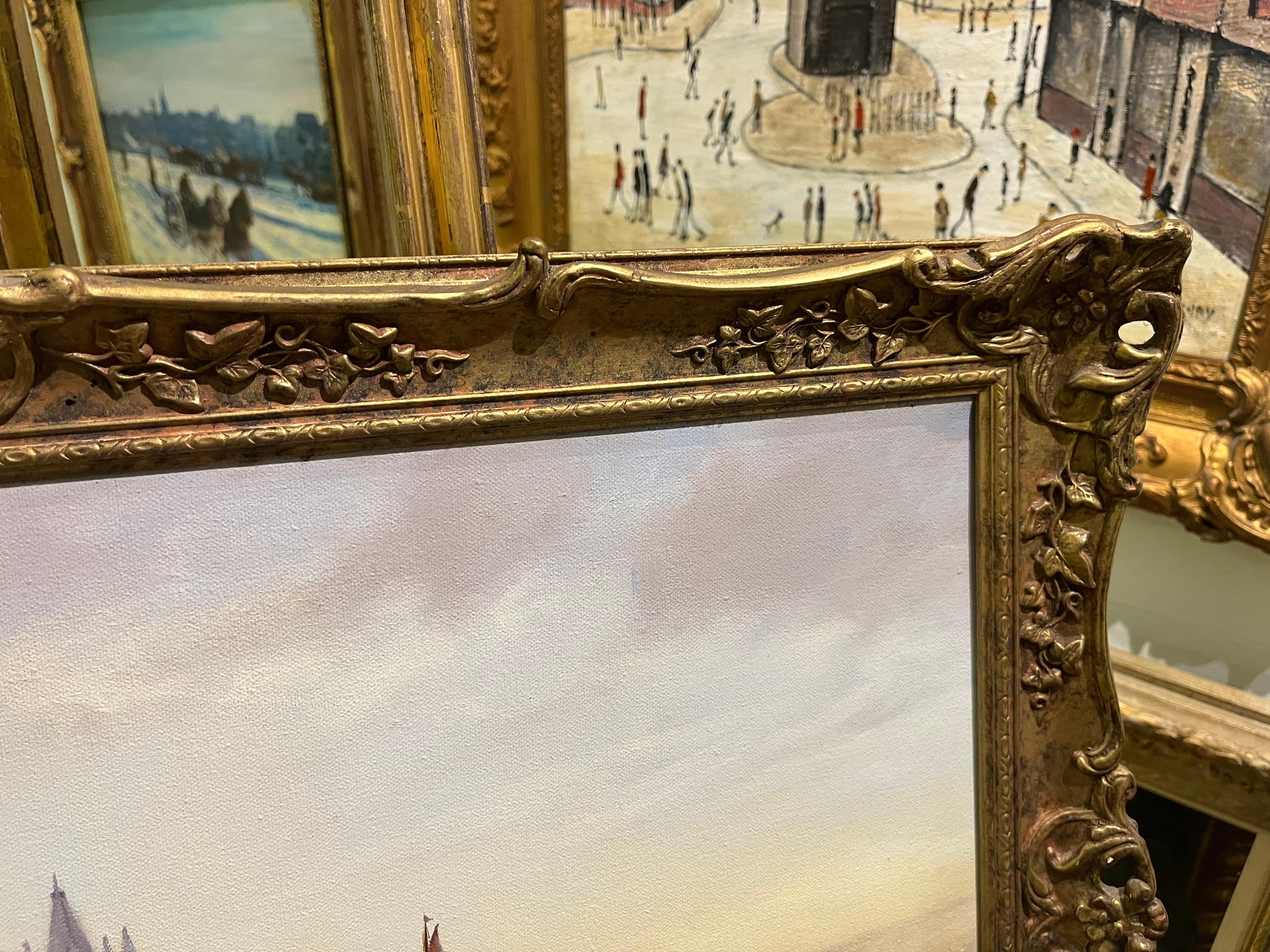 OIL PAINTING MARITIME Di Rowney Charman Grande nave Master Piece dei docks di Londra in vendita 13