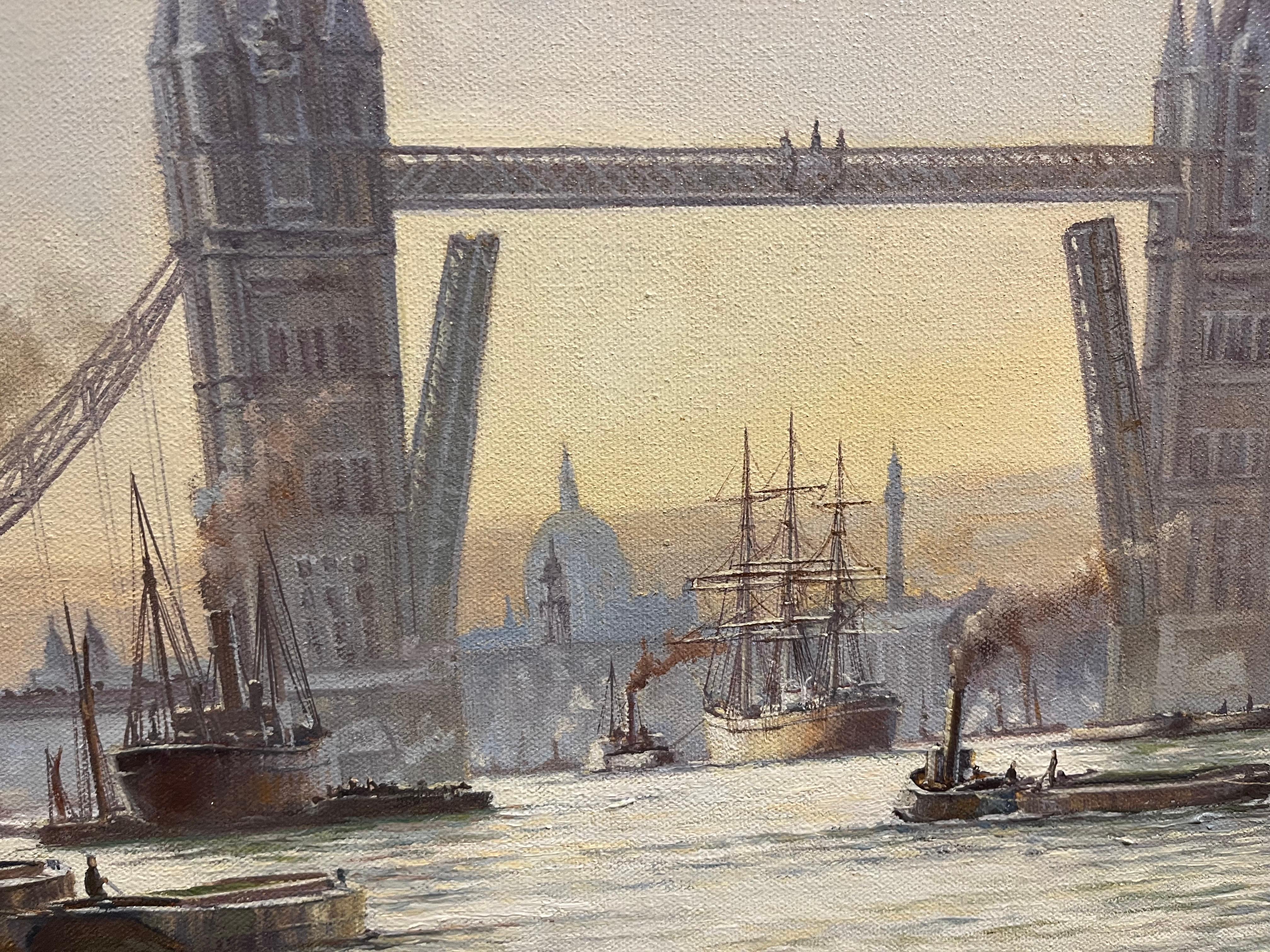 OIL PAINTING MARITIME By Rodney Charman Grande nave master Piece of London Docks 20° secolo in una cornice dorata

PREGIATO E RARO QUADRO DI MARTINE ORIGINALE (UNO DEI SUOI PEZZI MIGLIORI)

SECONDO LA NOSTRA OPINIONE

20° secolo OLD MASTER STYLE OIL