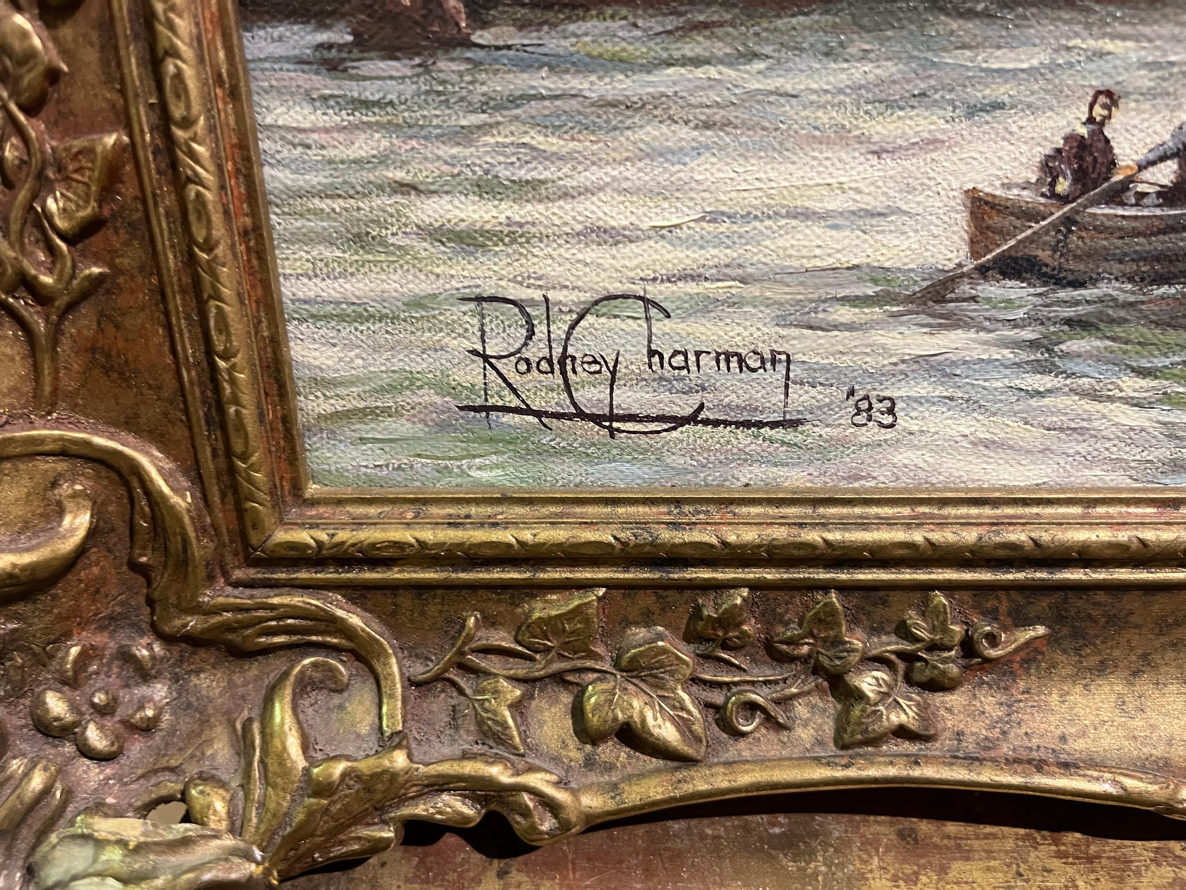 OIL PAINTING MARITIME Di Rowney Charman Grande nave Master Piece dei docks di Londra in vendita 3
