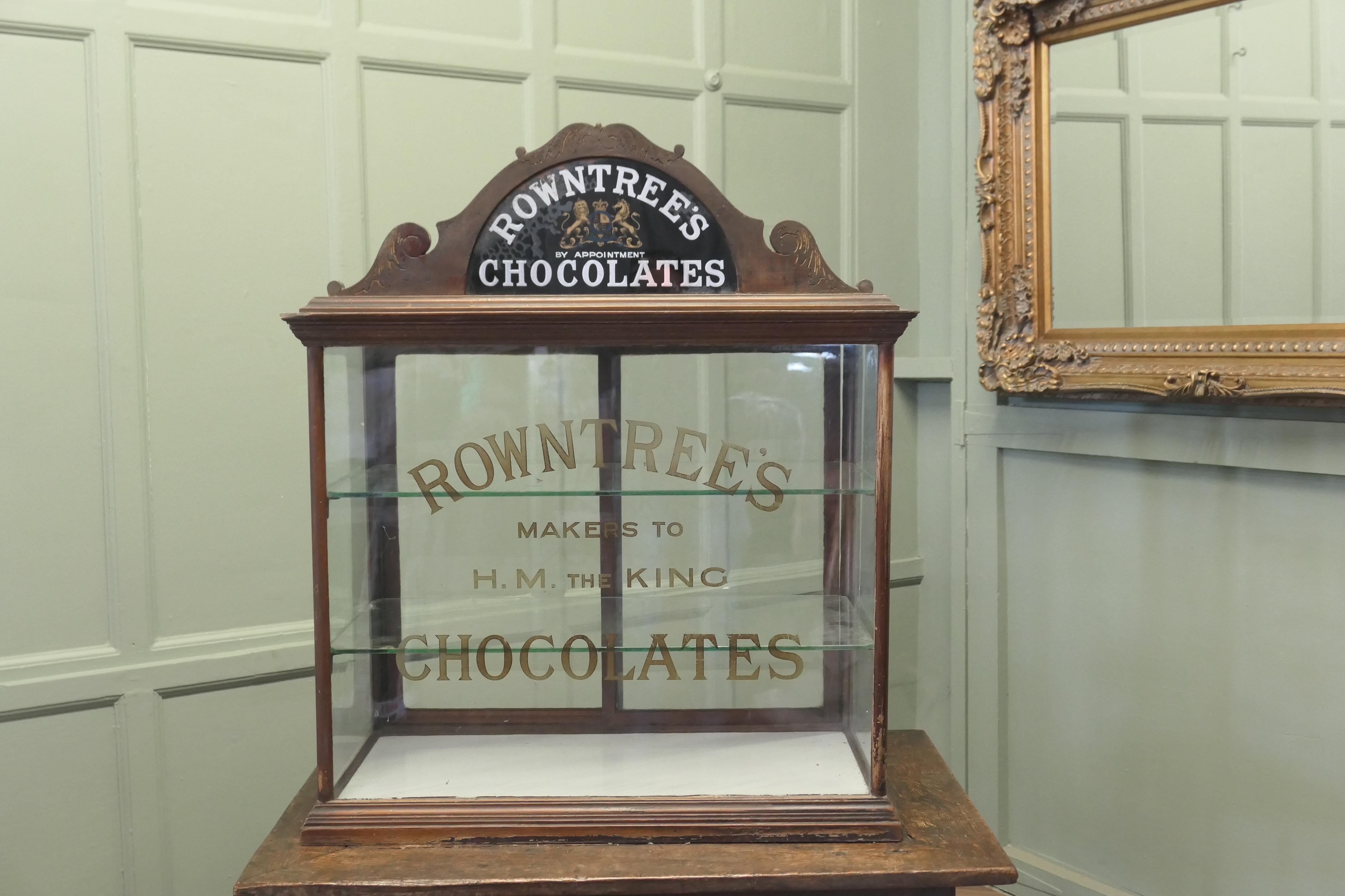 Rowntree's Sweet Shop Thekenaufsatz Vitrine (Edwardian) im Angebot