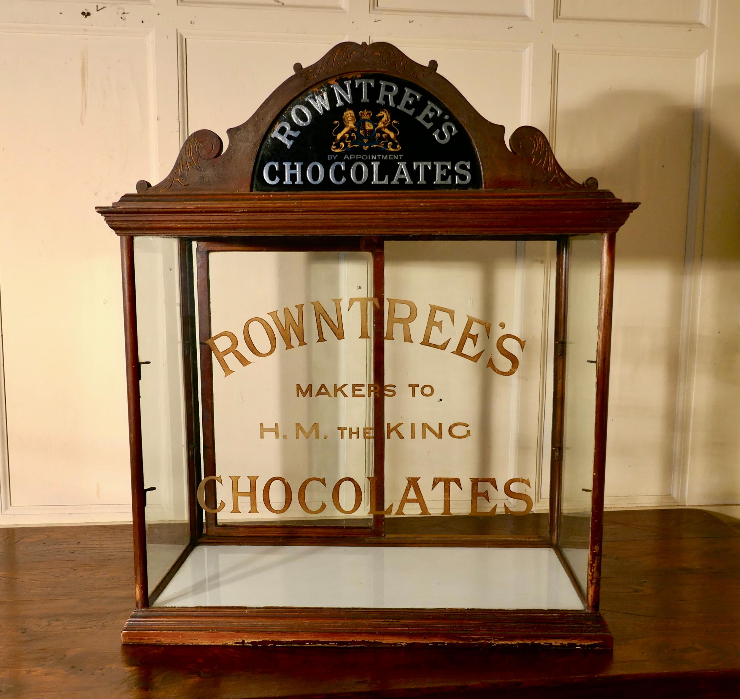 Glass Rowntree’s Sweet Shop Display Cabinet   Advertising Shop Display Cabinet   For Sale