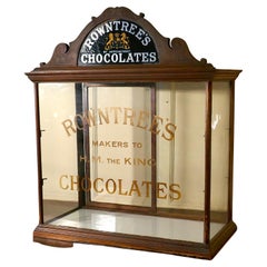 Antique Rowntree’s Sweet Shop Display Cabinet   Advertising Shop Display Cabinet  