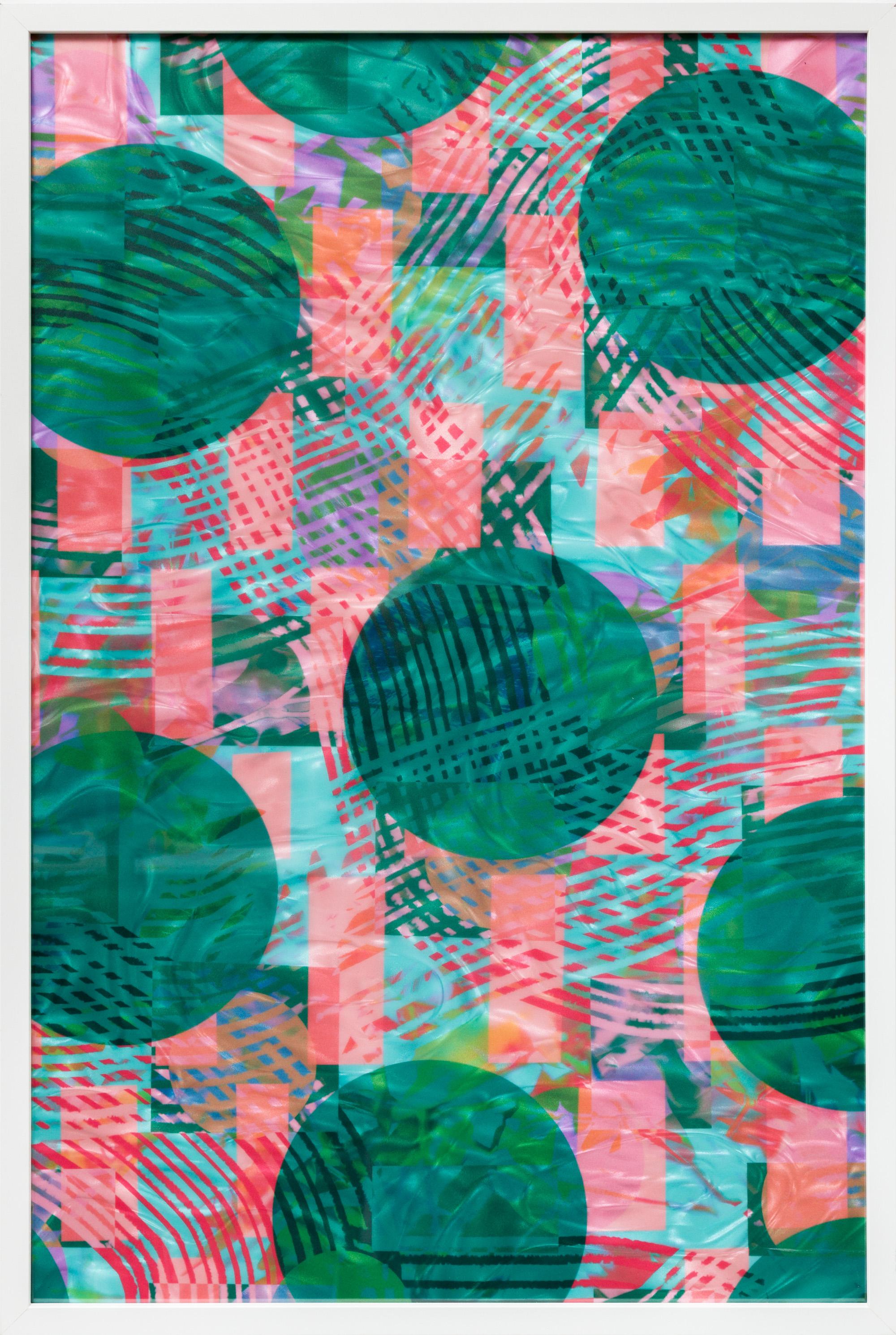 « Greenhouse Composition 36x24 Série 02 », estampe abstraite géométrique et organique