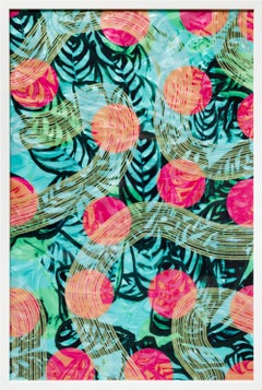 „Greenhouse Composition 36x24 Serie 09“, abstrakte botanische Blattkomposition