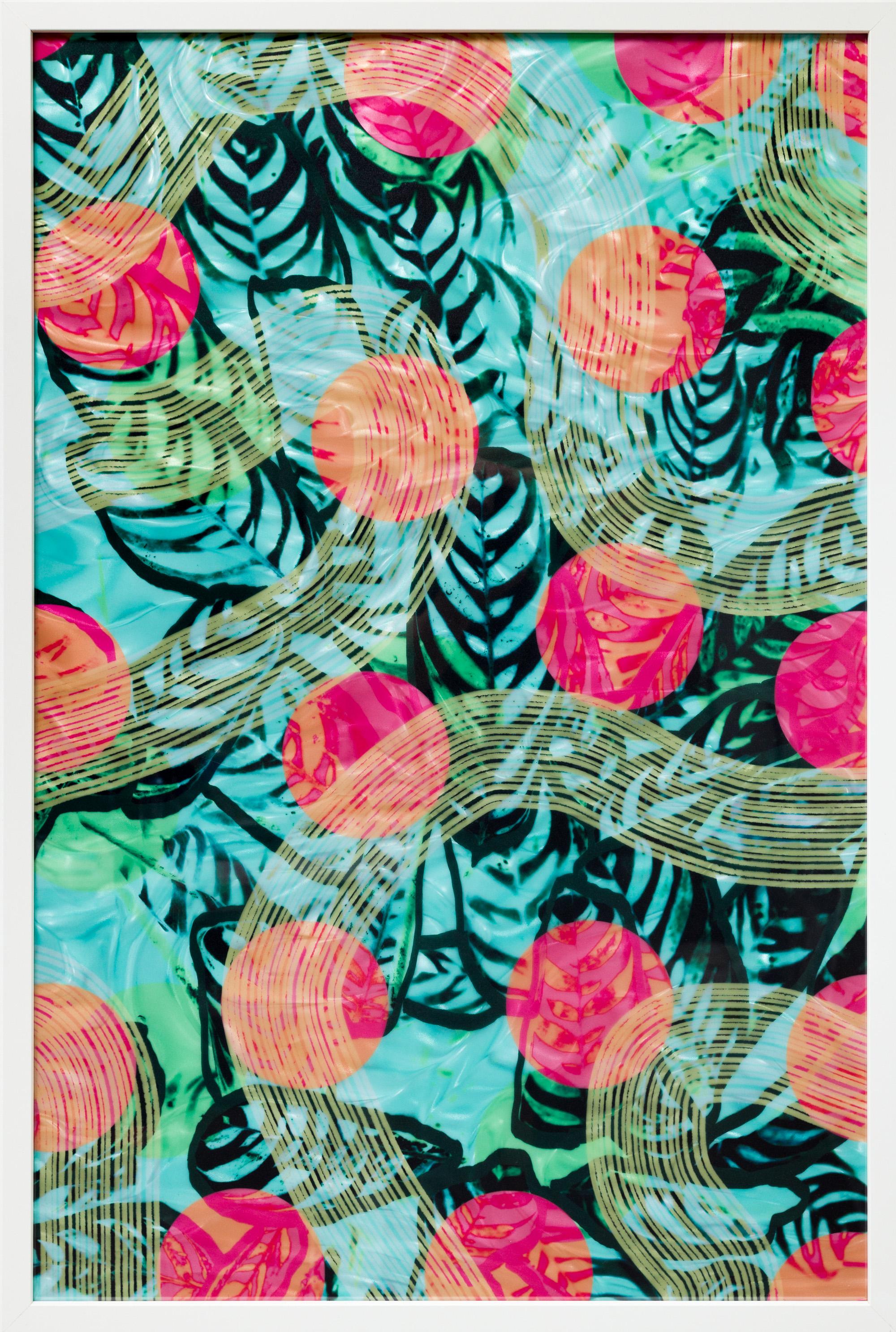 Roxana Azar Abstract Photograph - "Greenhouse Composition 36x24 Series 09", Botanical Abstract Leaf Composition
