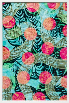 "Greenhouse Composition 36x24 Series 09", Botanical Abstract Leaf Composition