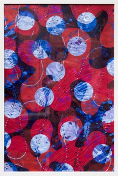 „Greenhouse Composition 36x24 Serie 10“, rote abstrakte organische Komposition