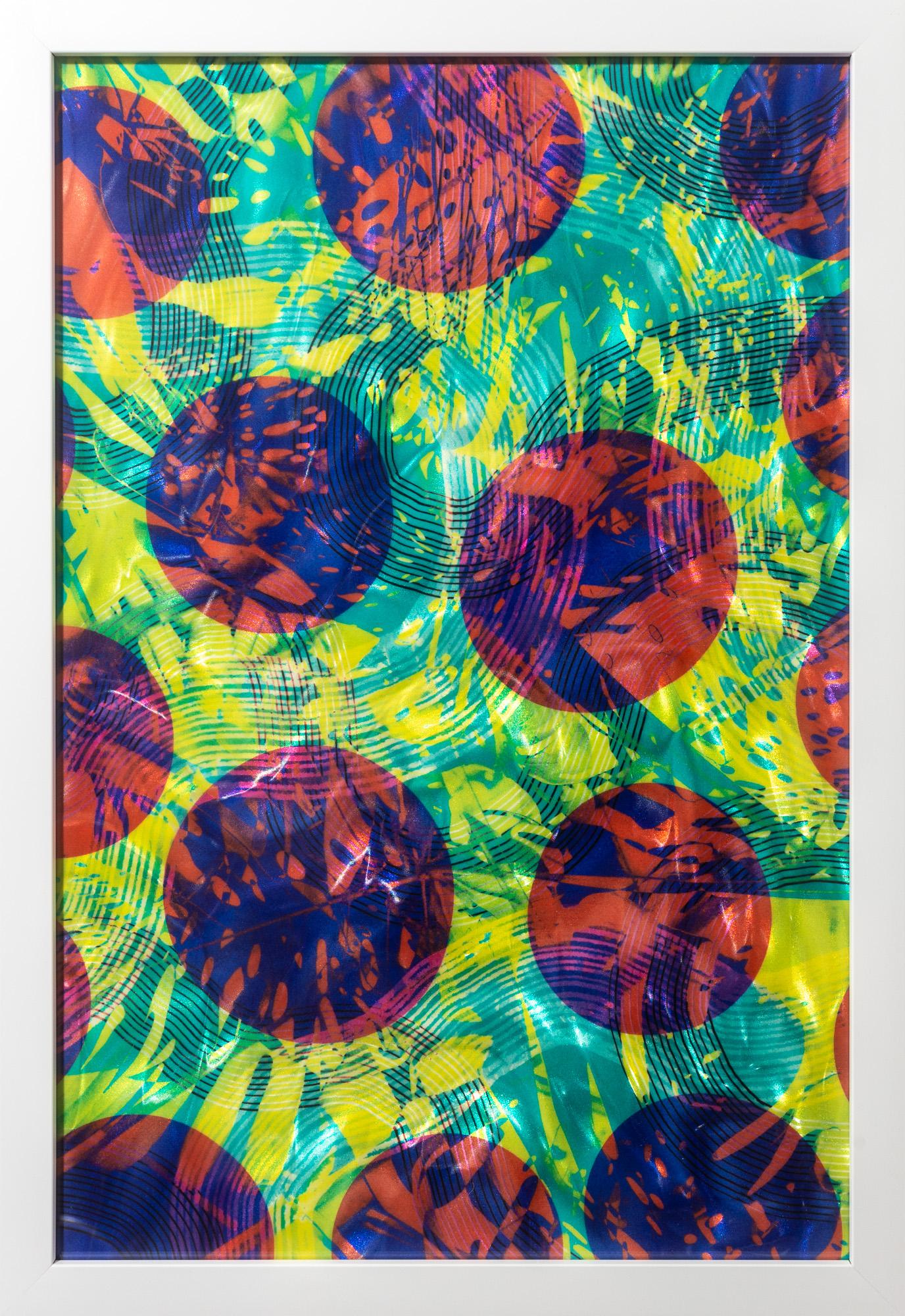 Roxana Azar Abstract Print - Greenhouse Composition Series 2 (framed)