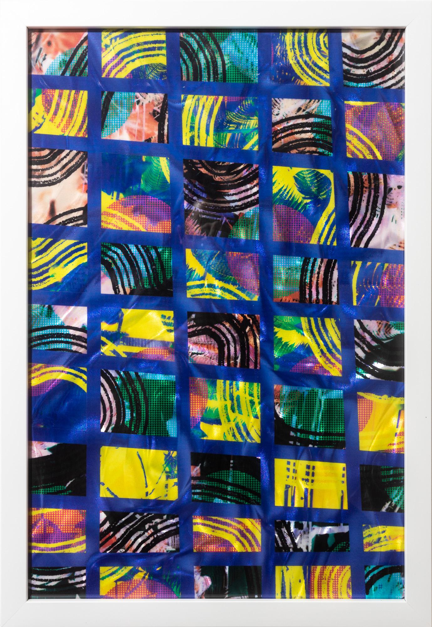 Roxana Azar Abstract Print - Greenhouse Composition Series 4 (framed)
