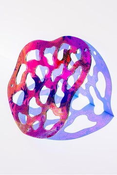 Blob Blob - contemporary abstract mirrored sculpture, printed acrylic shape