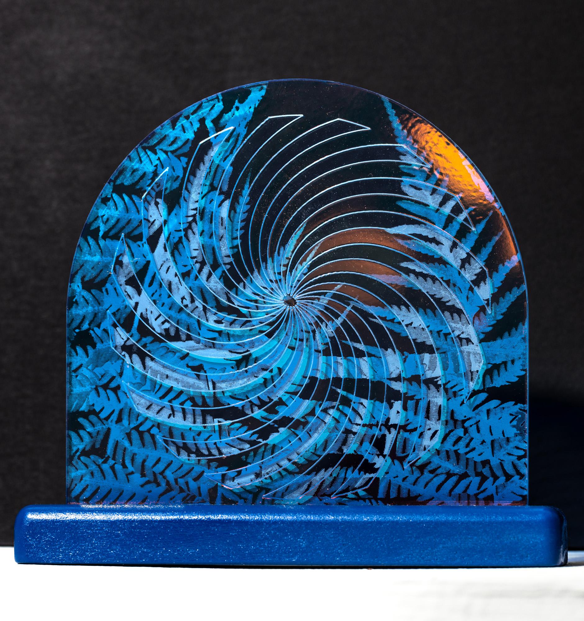 Roxana Azar Abstract Sculpture - Fern Spiral Series 4