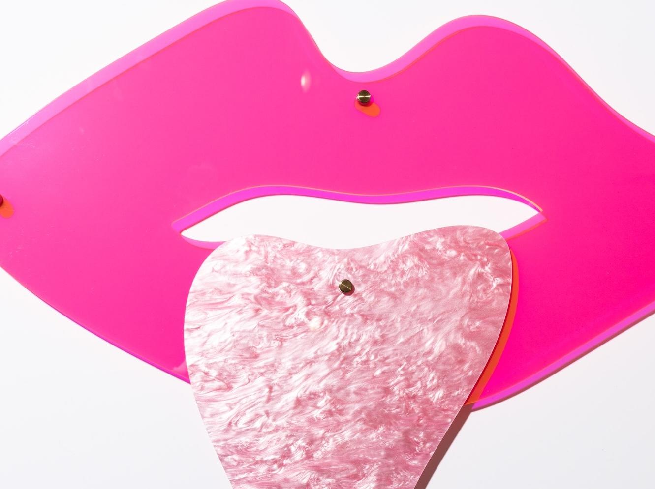 Lick - Gray Abstract Sculpture by Roxana Azar