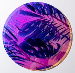 "Monstera Circle 2019" Stampa botanica iridescente, olografica e con colori cangianti