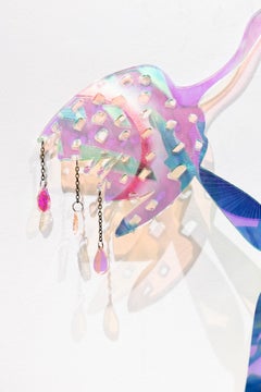 "Weepy Checkered Lily" UV Print on Acrylic Abstract Sculpture