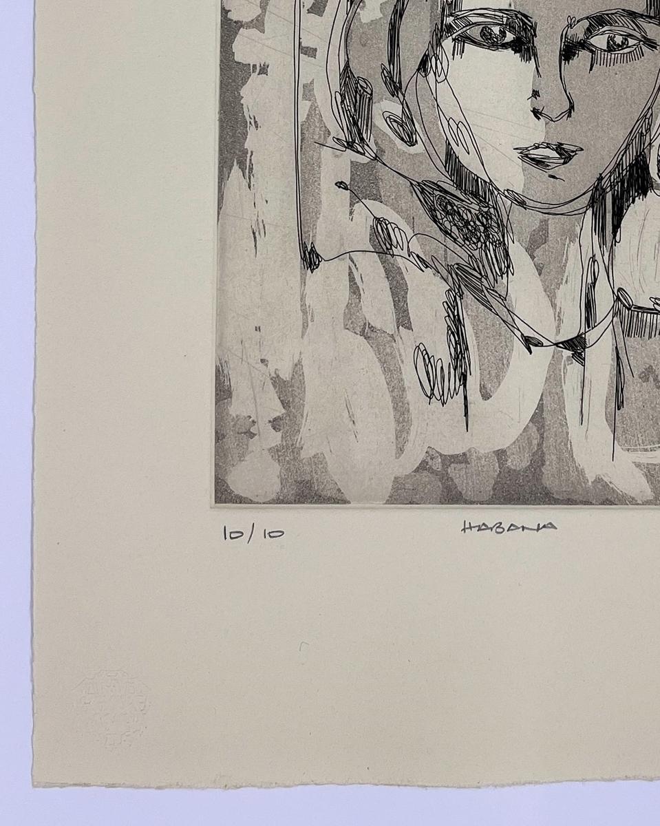 Roxana Hartmann, ¨Habana¨, 2018, Engraving, 15.9x11.2 in For Sale 1