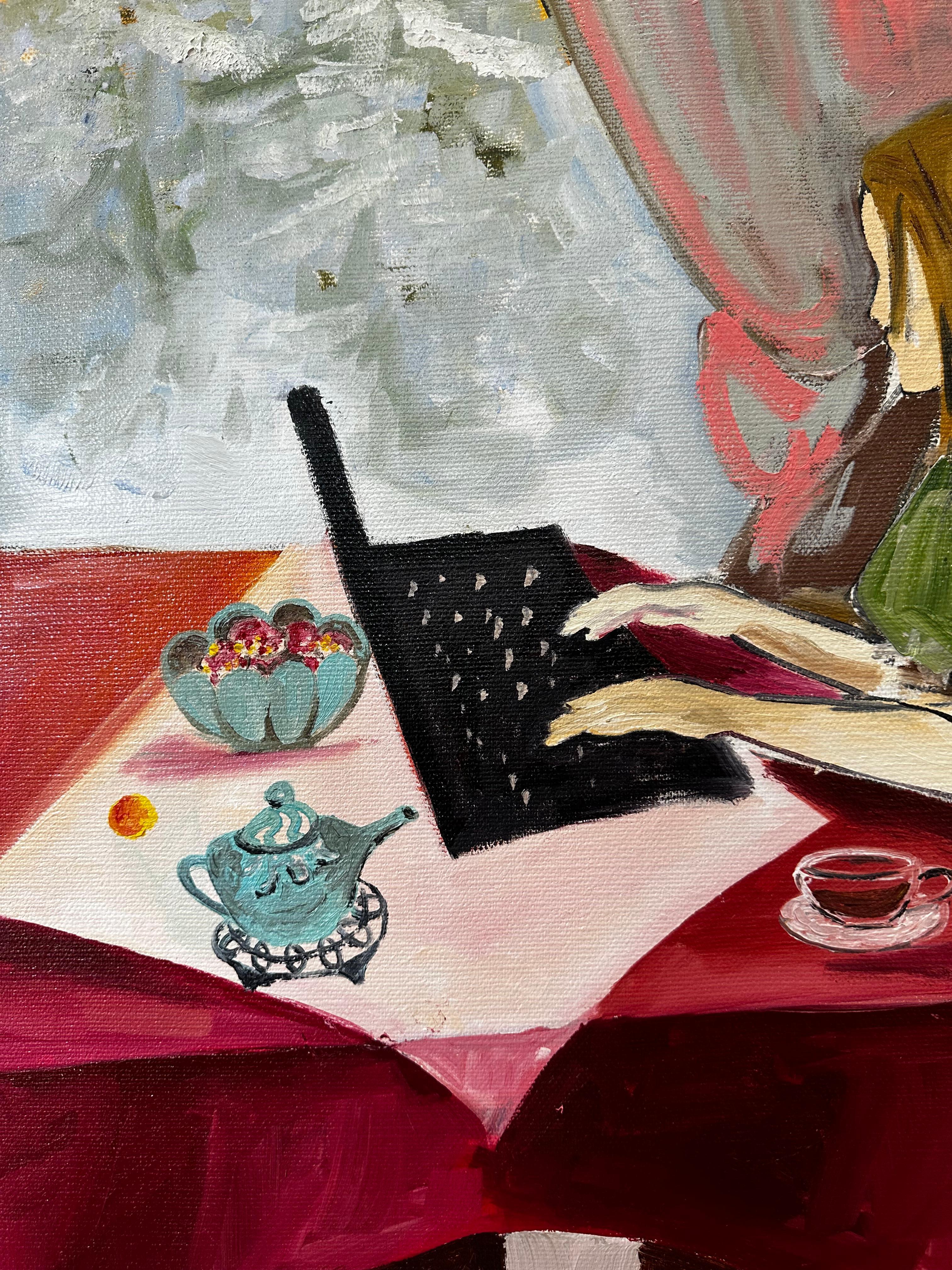 December - Contemporary Painting by Roxana Khonkulova