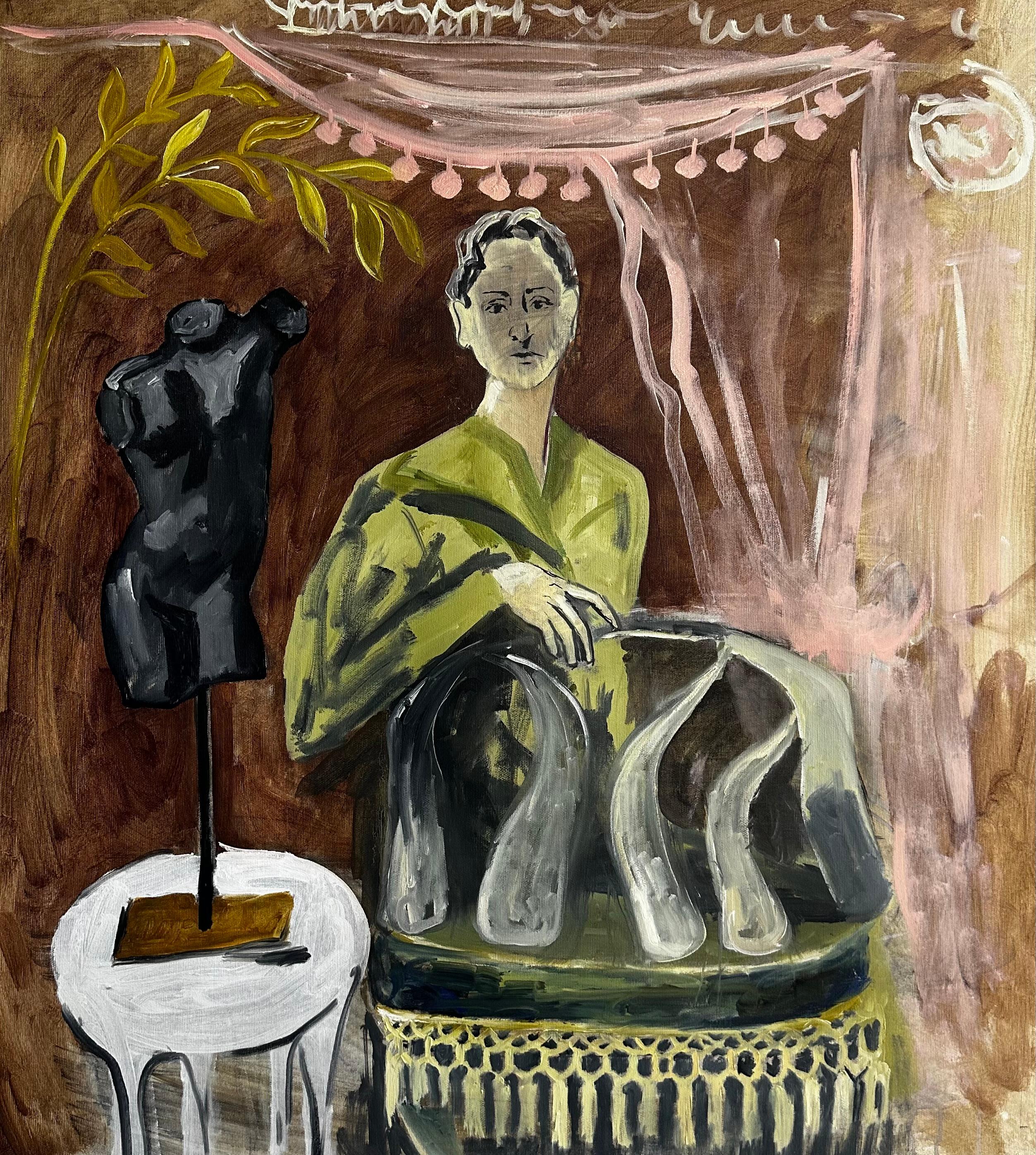 Roxana Khonkulova Interior Painting – Gehörnter Sessel