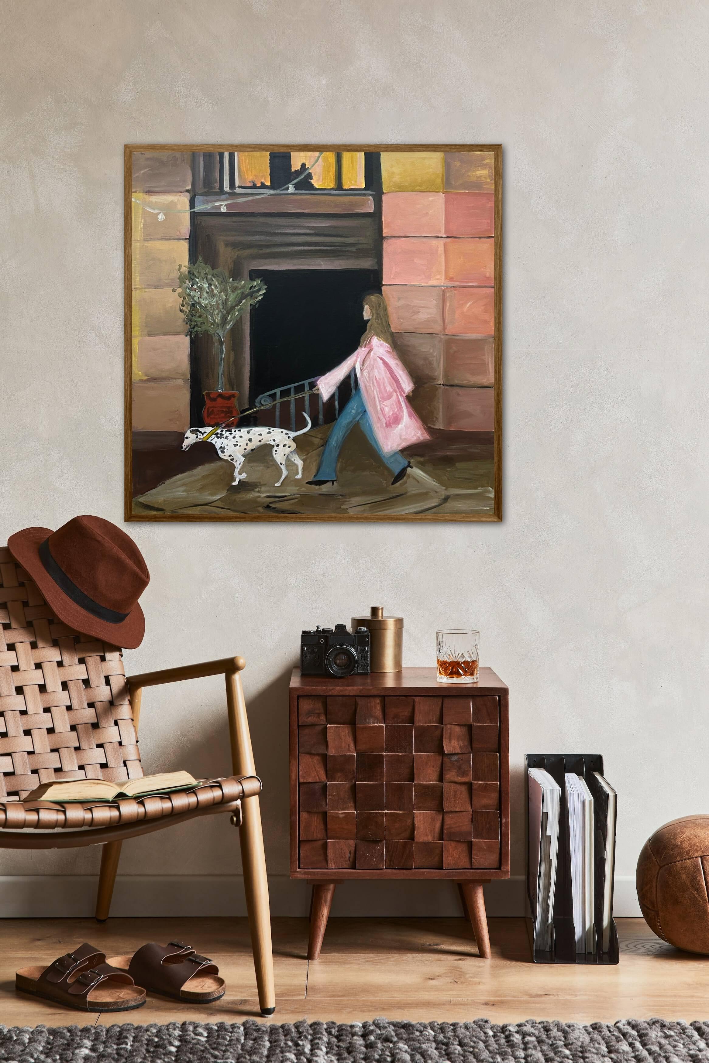 Planes ideales - Figurative Painting Negro de Roxana Khonkulova