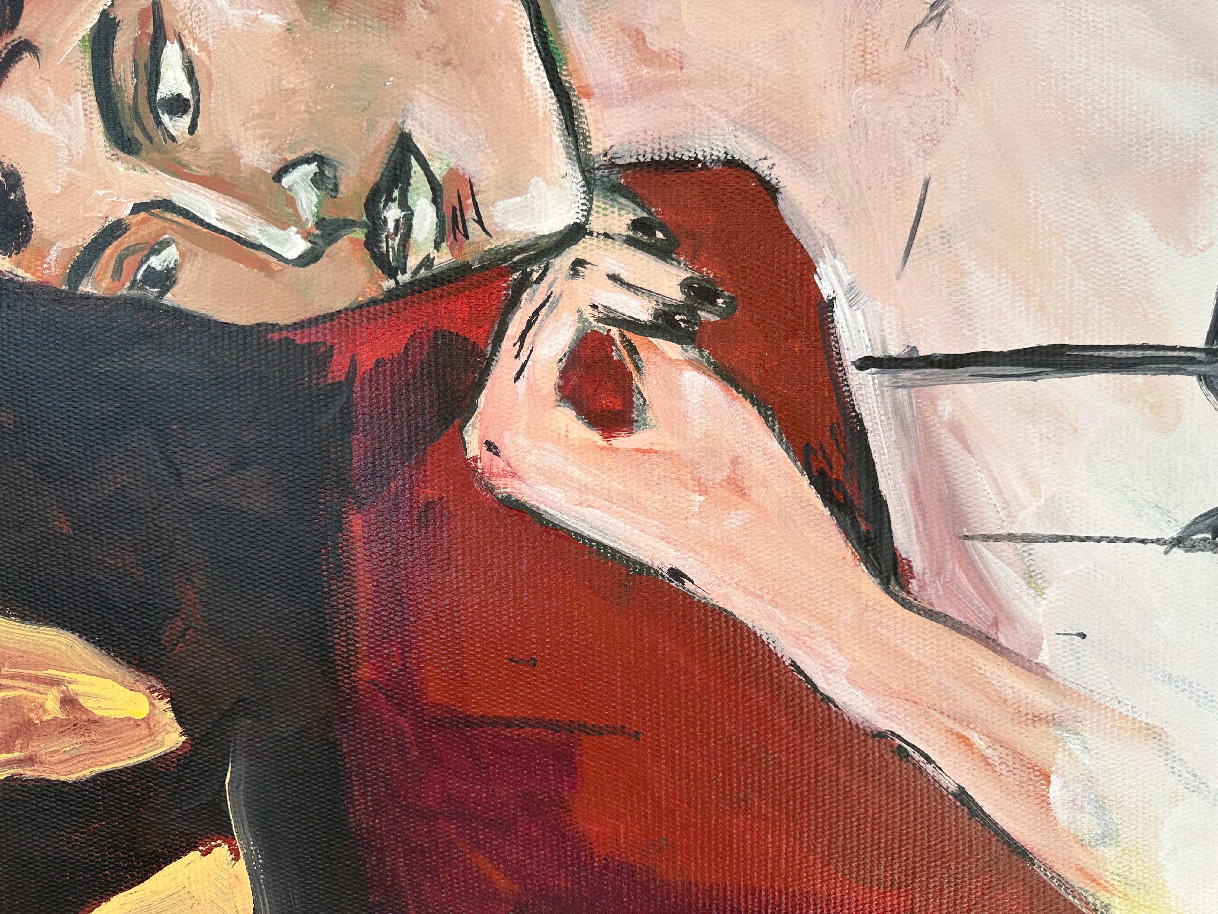 Private Party - Painting by Roxana Khonkulova