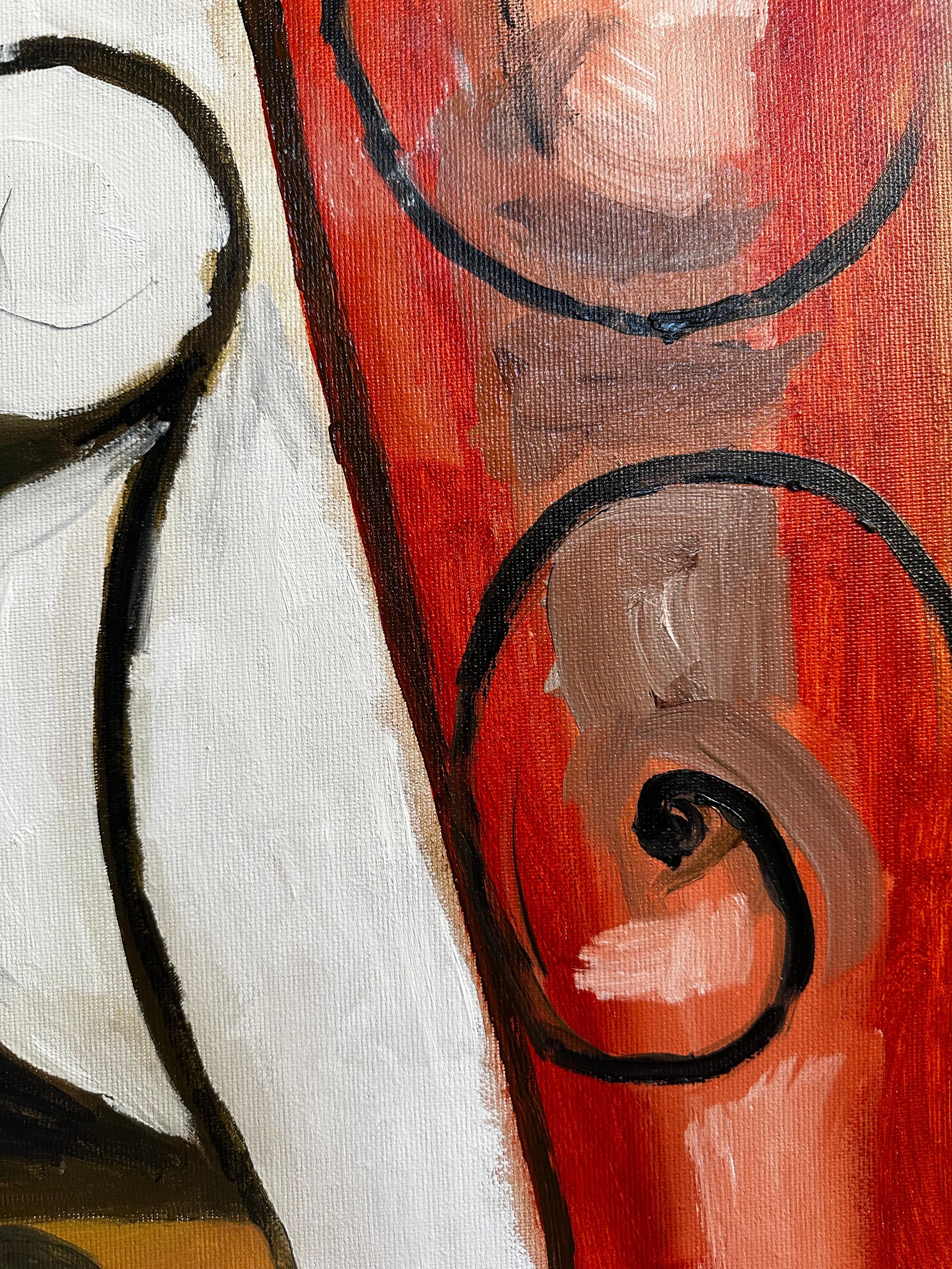 Shared Secret (Zeitgenössisch), Painting, von Roxana Khonkulova