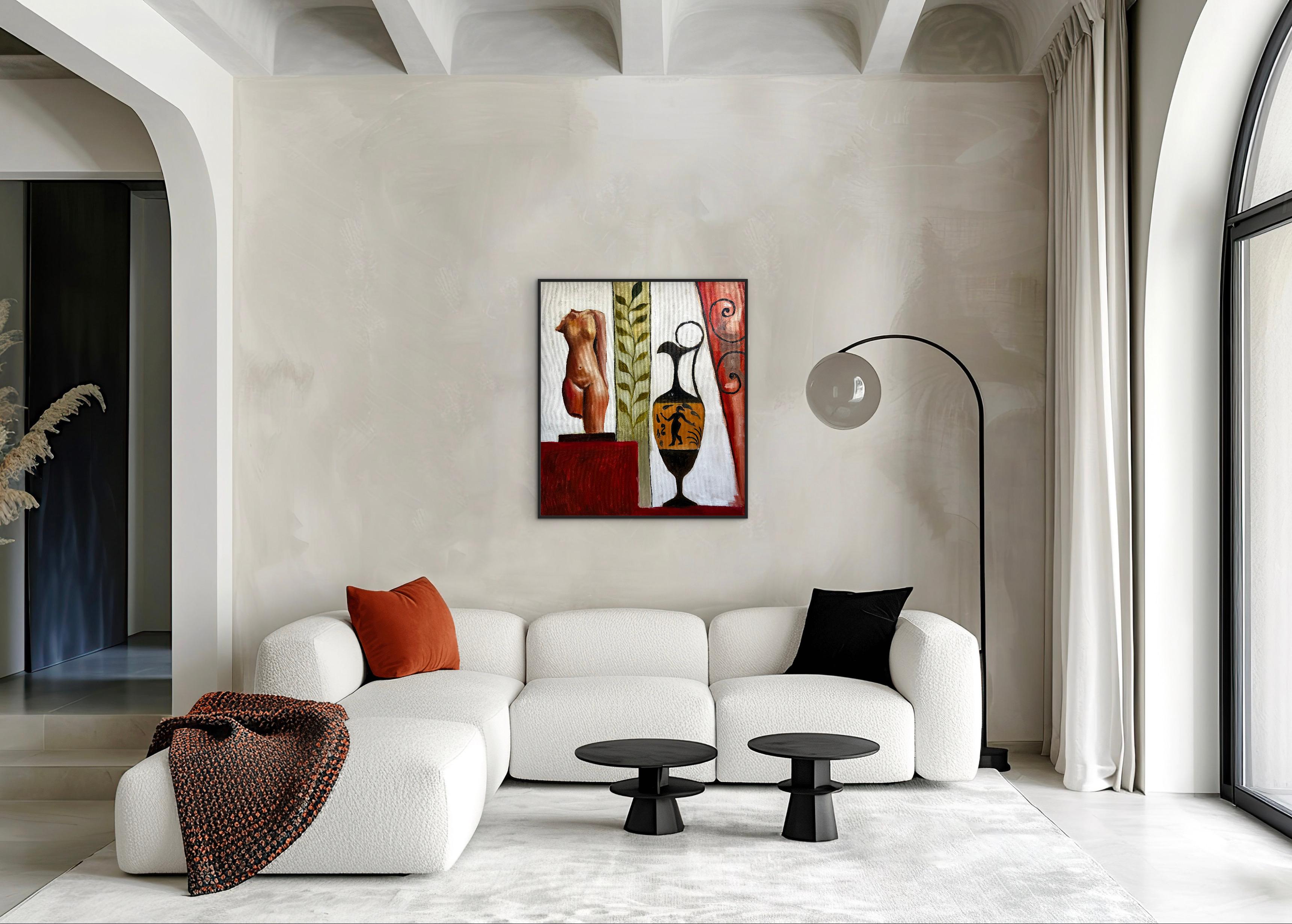 Shared Secret (Beige), Interior Painting, von Roxana Khonkulova