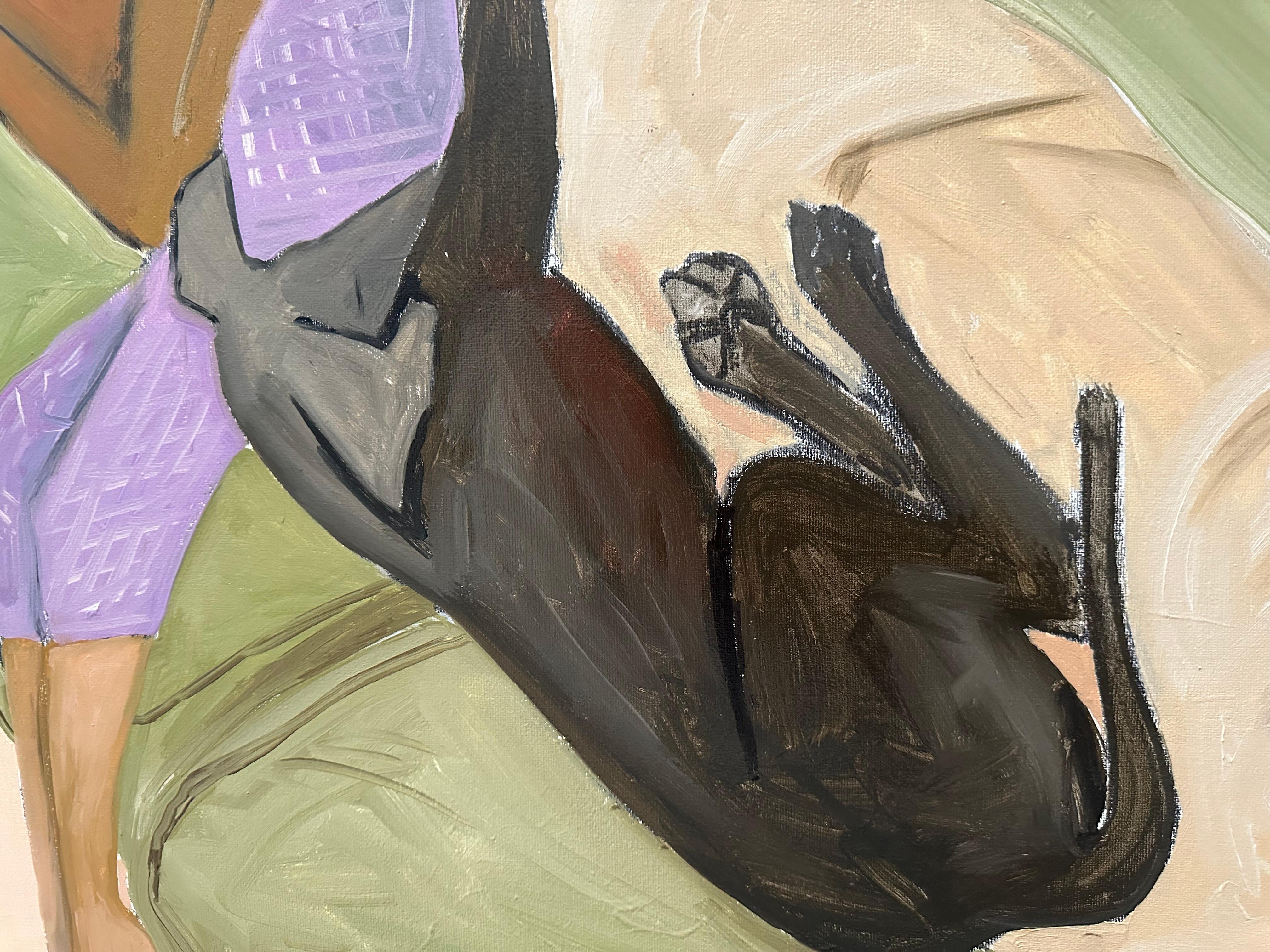 Siesta con un amico. pittura ad olio in vendita 2