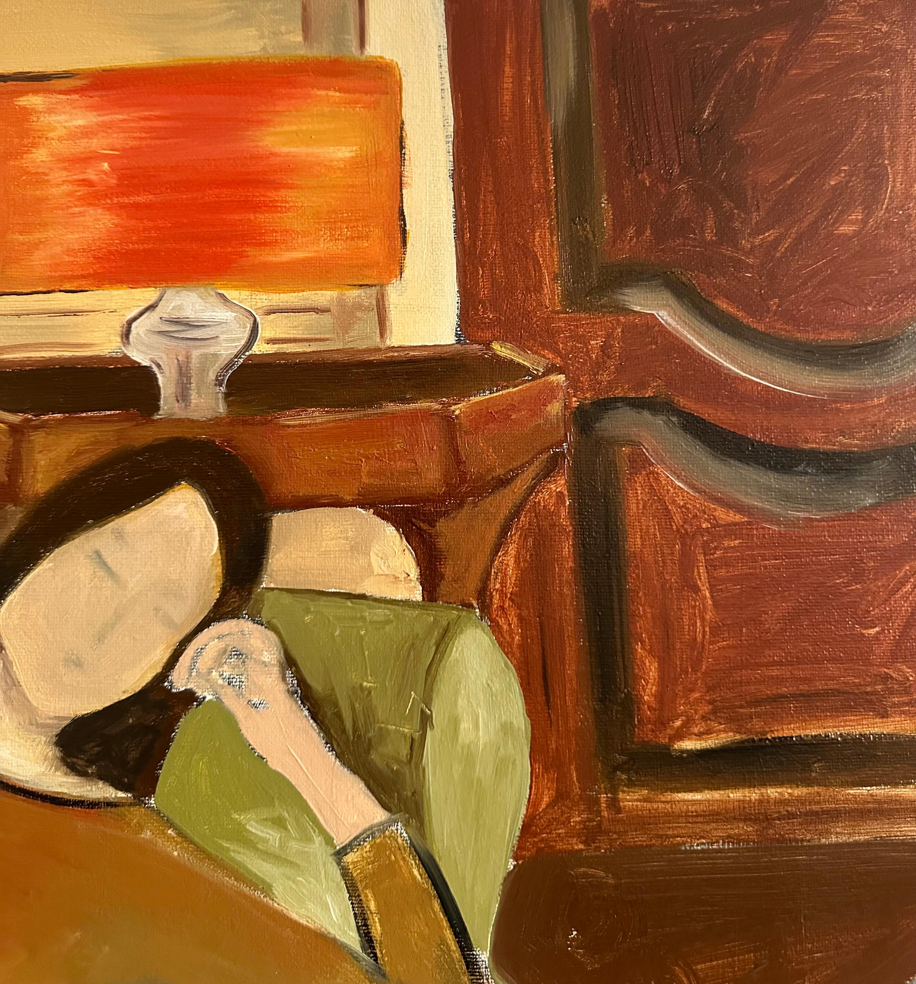 Siesta con un amico. pittura ad olio in vendita 3