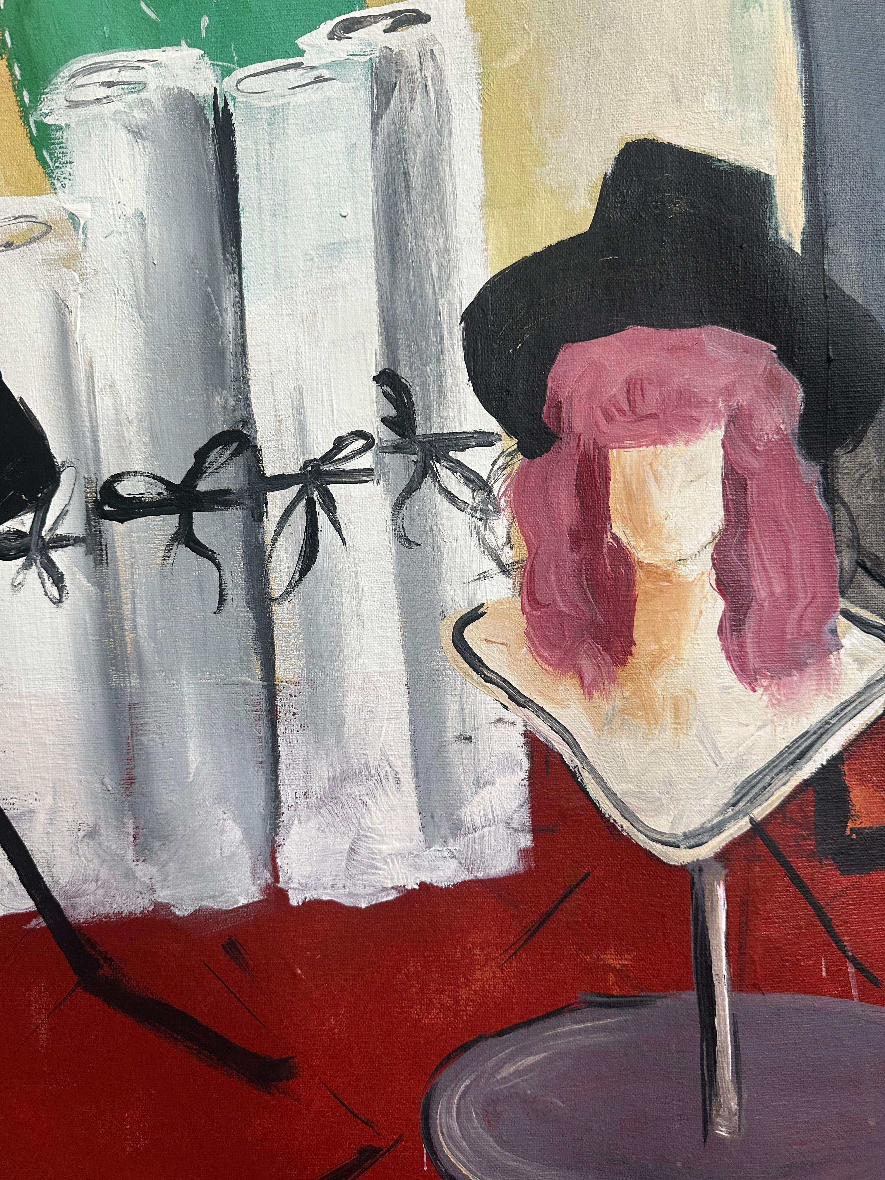 Die transparente Zeit der Schöpfung. Original-Gemälde – Painting von Roxana Khonkulova